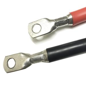 China 20CM-100CM 6AWG Silicone Wire UPS Battery Silicone Rubber Cable With Lug factory