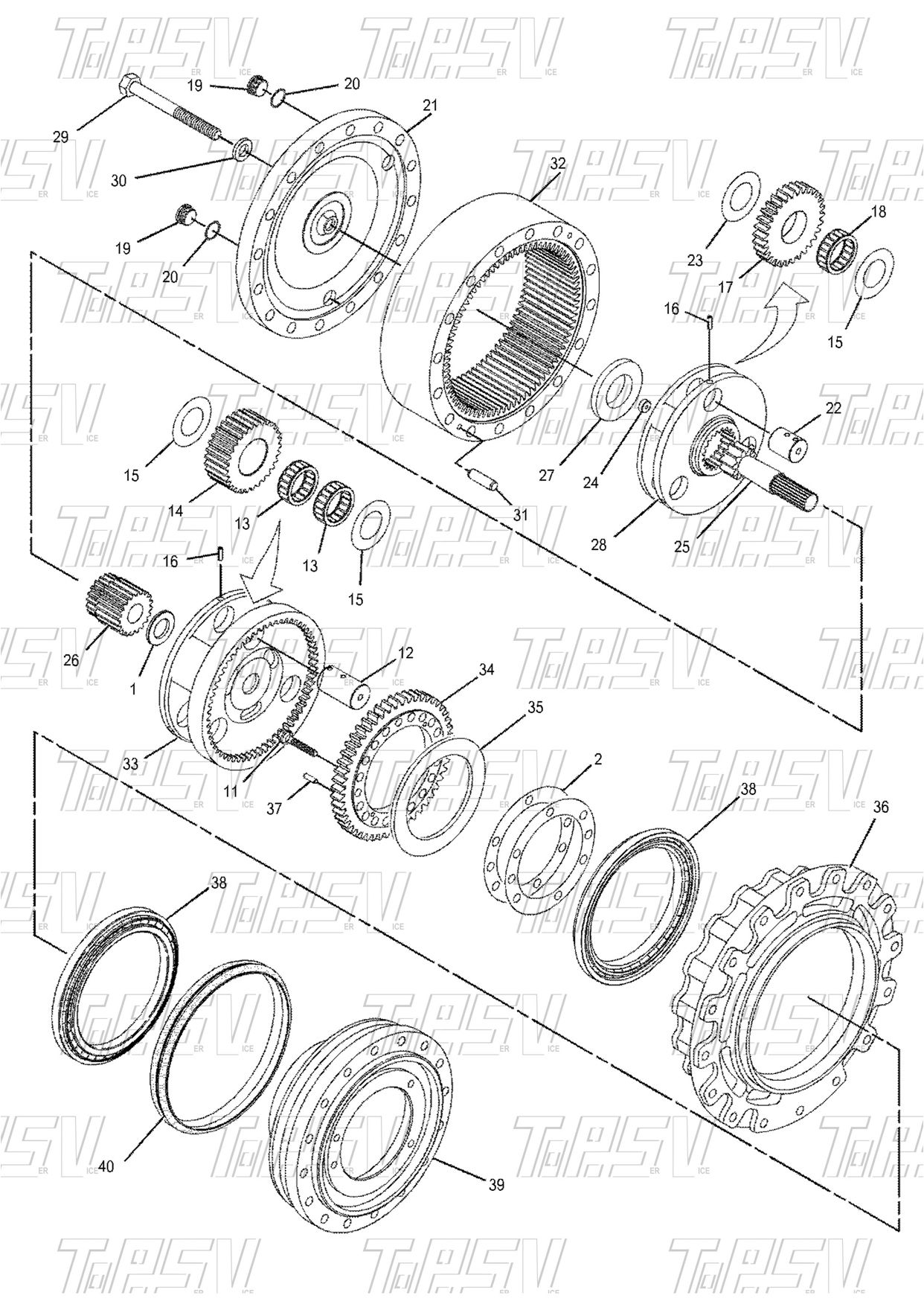 165-5795 E315D Excavator Travel 1 Stage Planetary Carrier for Gear Meshing Installation in Heavy-Duty Construction Machinery