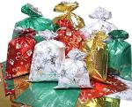 Gift Bags,Assorted Size Christmas Gift Bags With Tags,Christmas Drawstring Gift