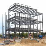 Welded H Steel Prefabricated Warehouse Building , Prefab Steel Structure