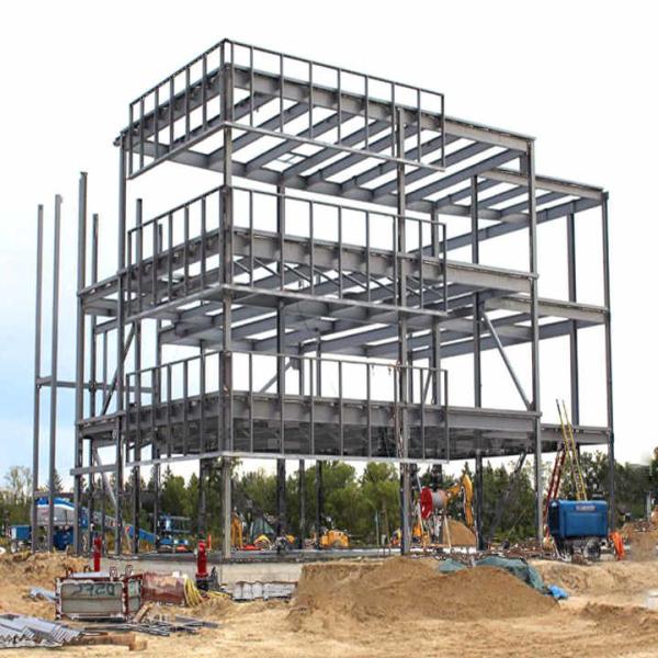 Welded H Steel Prefabricated Warehouse Building , Prefab Steel Structure
