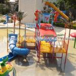 Fiberglass Kids Splash Water Playground With Open Straight Water Slide