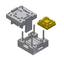 63164-136T BGA Azimuth Carrier Test Socket Ball Grid Array Azimuth Socket With