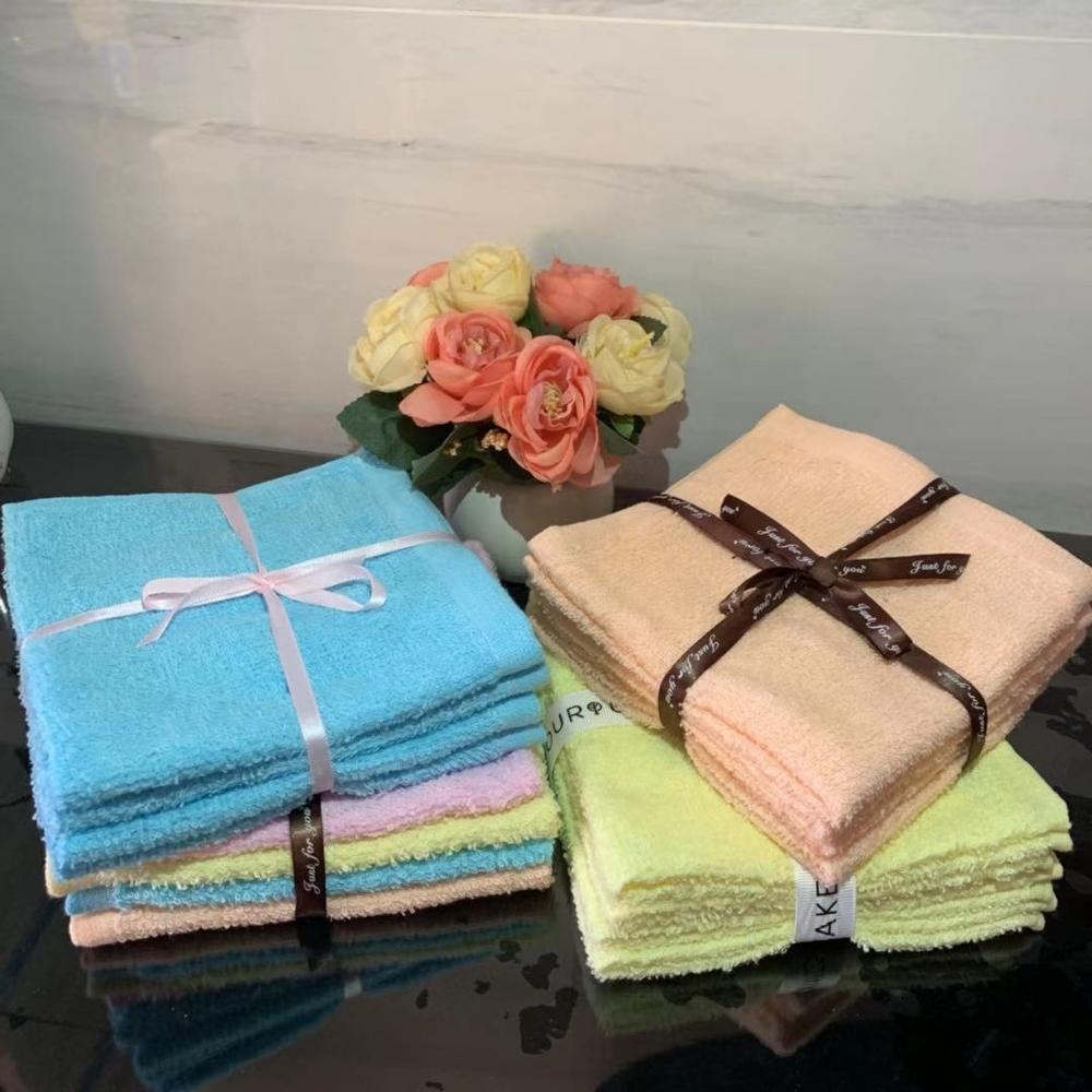 Coloured Cotton Ribbon Towel Gift Sets