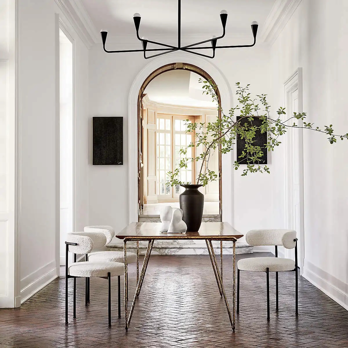 Adjustable Modern Upholstered Dining Chairs White Upholstered Side Chair