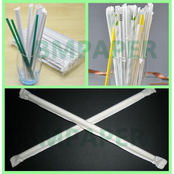  24gsm 28gsm White Straw Wrapping Paper 27MM x 5000M Good Tensile Strength