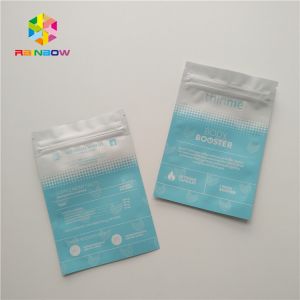 Face Eyes Mask Plastic Pouches Packaging Three Side Sealed Flat Bag Glossy