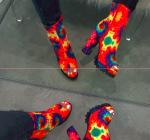 Fake Suede PU 5inch Ladies High Heeled Boots Open Toe Fish Mouth