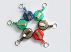 China Azo Free Yoyo Id Card Holder , Retractable Badge Reels For Work Cards factory