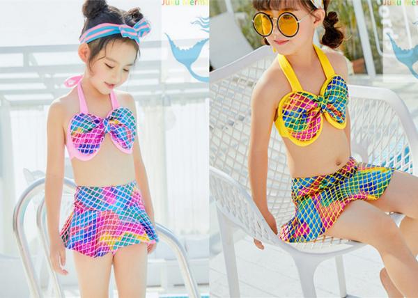 Ultra Soft Mermaid Tail Swimsuit , Toddler Girl Mermaid Swimsuit Salt Water