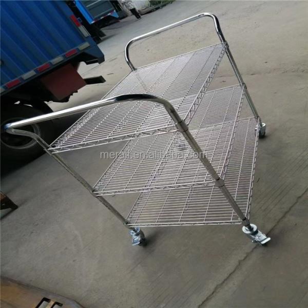 Factory price wholesale ESD PCB Shelving Trolly Cart Stainless Steel Cart SMT