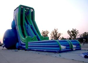 China Customized 0.55mm PVC Fire Resistant Outside Big Inflatable Slide Rental factory