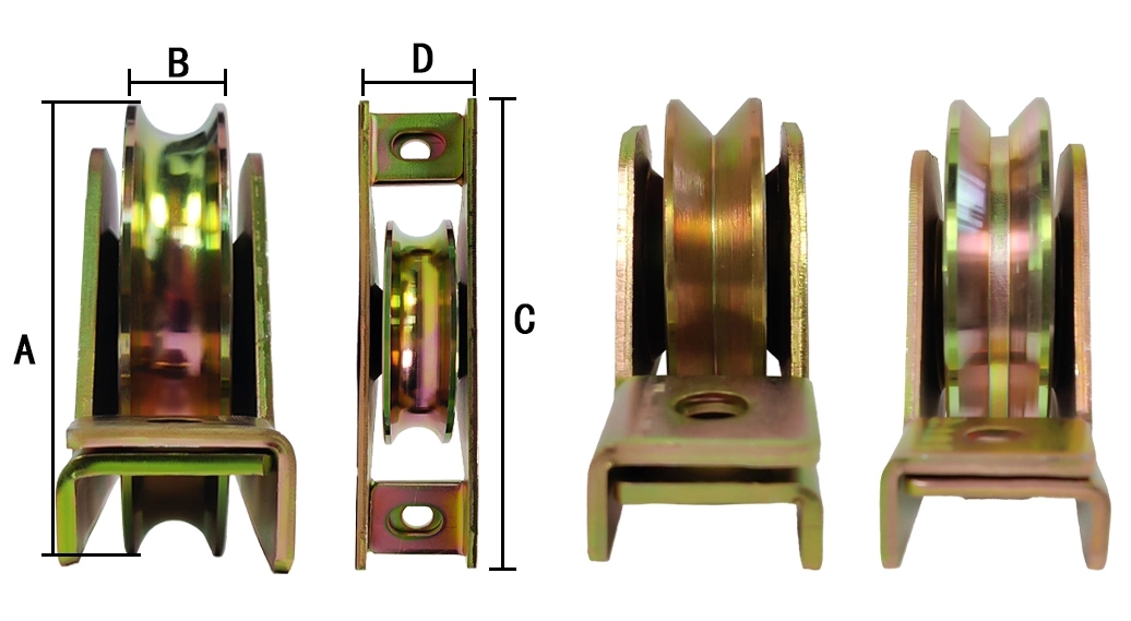 L Post Bracket Slide Gate Guide Roller With Polished Finish And Smooth Nylon