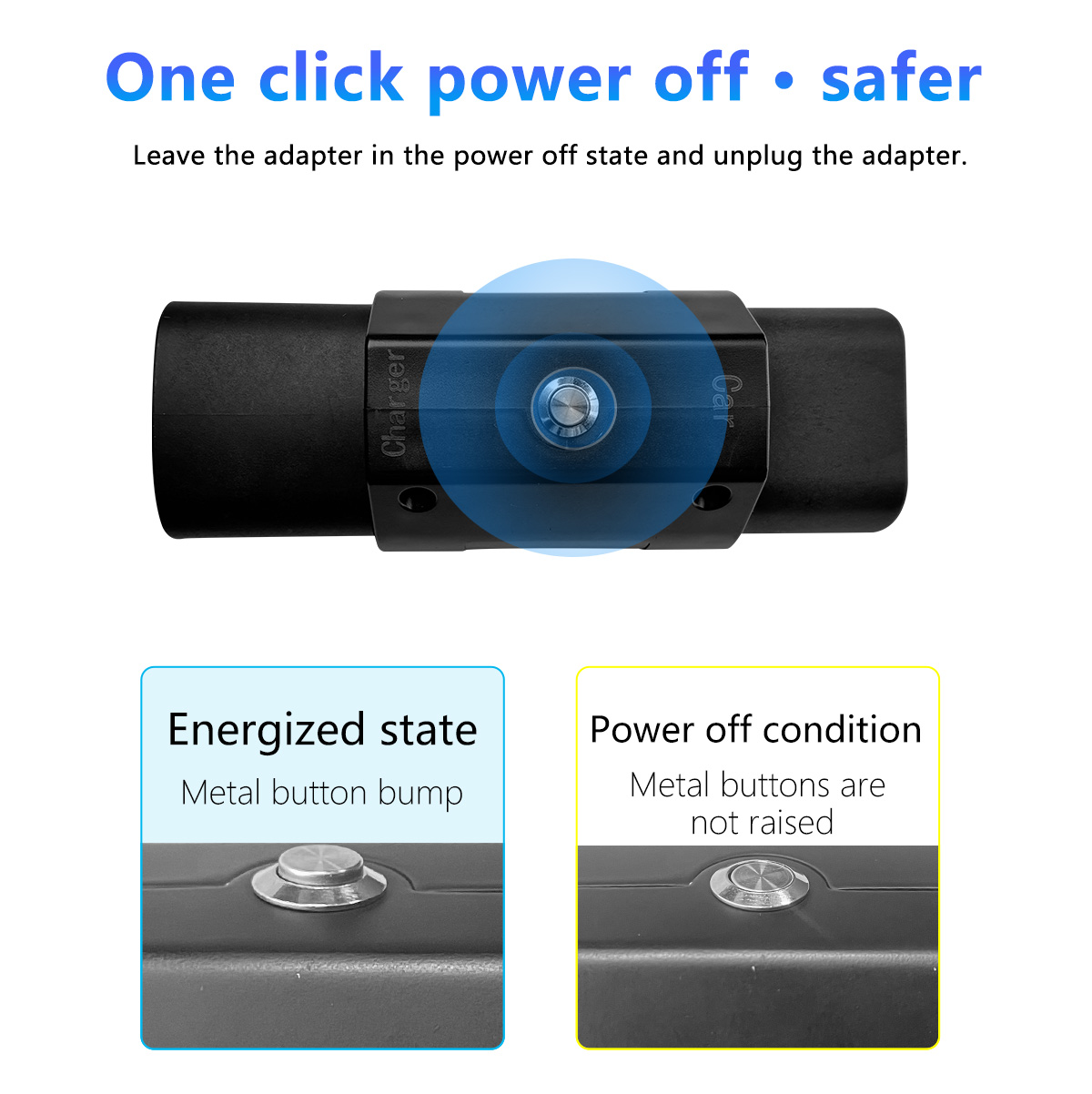 Condition 7kw Tesla EV Charger with 32A Output Current PC Copper Car Side Plug NACS to GBT Car Connector Socket Switch