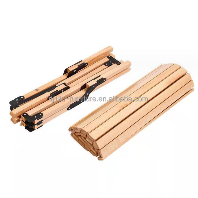 Natural Wood Dining Room Furniture Modern Designs Folding Set of Solid Farm Tables and Chairs for Special Events