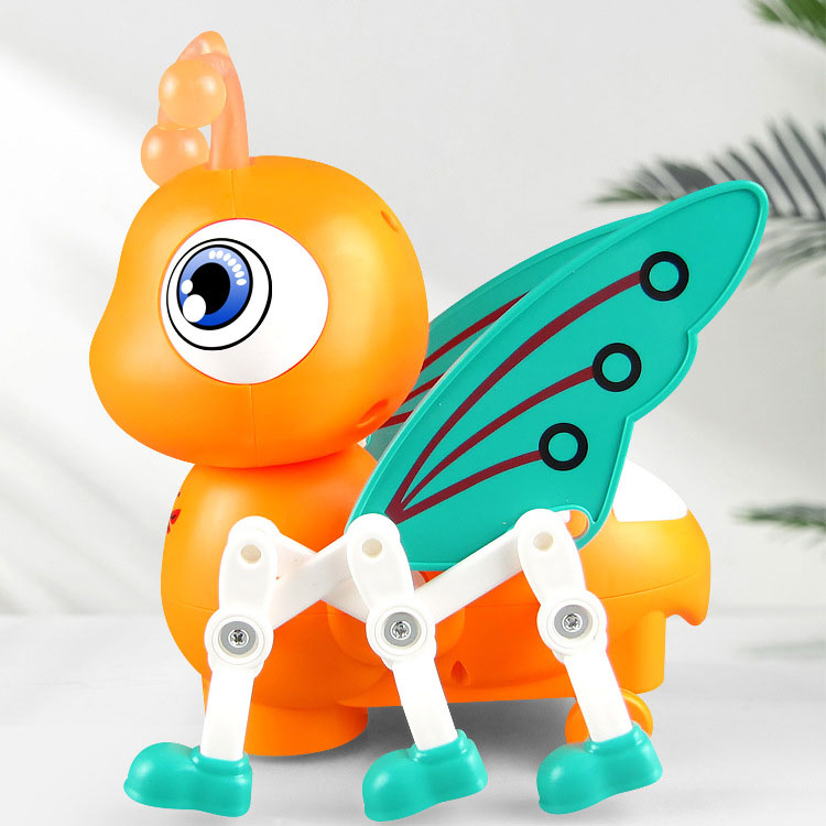 Plastic Electric Transparent Gear Fish Glowing Music Universal Walking Swing Fish Puzzle Toy