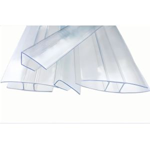 4mm To 16mm Clear Versatile Polycarbonate PC Plastic Profiles H Connecter