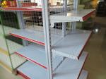 Red Color Classical Wire Gondola Shelving 4 Layer Combination Cold Rolled Steel