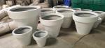 Unique Modern Fiberglass Flower Pots Glossy Finished For Indoor Outdoor Decor