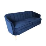 2018 New model blue couch velvet upholstery furniture for wedding rental sofa