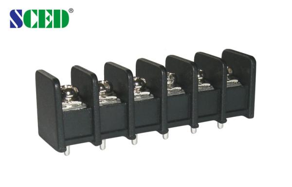Center Spacing 8.25mm Barrier Terminal Block PBT UL94-V0 Brass For Power Supply