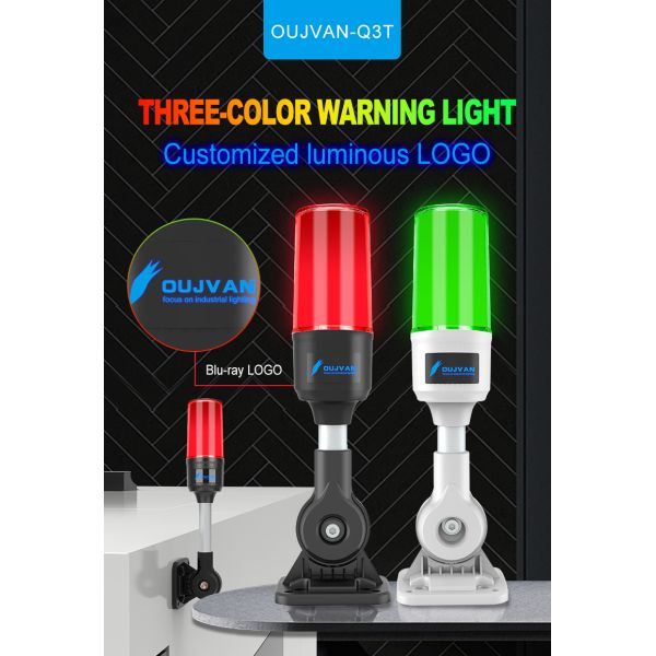 ABS Material Tower Indicator Light DC 24V RYG With Built-In Buzzer Long Lifespan Hours 70000