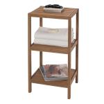 wooden bamboo bathroom towel storage rack