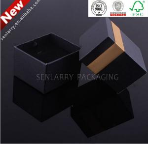 China elegant customized black jewelry box with foam insert factory
