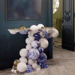 Star Hotel Art Bubble Style Entryway Table With Sturdy Metal Base