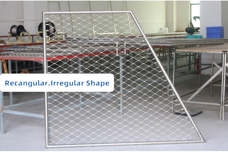 OEM Stainless Steel Rope Mesh Netting Helideck Helipad Safety Net 80x80mm