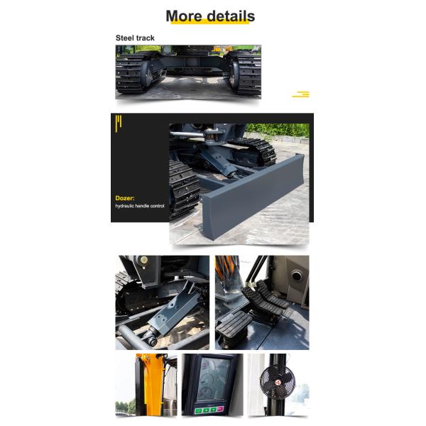 Load Sensitive System Compact Crawler Excavator With Hydraulic Foot Control