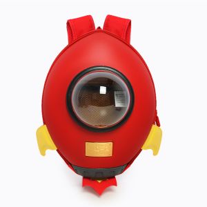 China Supercute 3D Cartoon Backpack Customized Rocket Shape Small Kids Backpack on sale