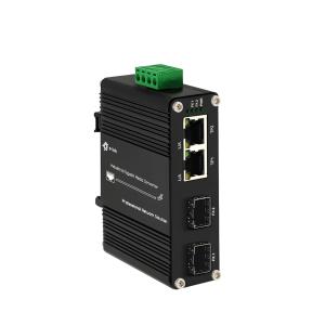 China Mini Industrial 2-port 10/100/1000Base-T + 2-port 100/1000Base-X SFP Ethernet Switch factory