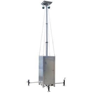 China 6m Mast Camera Surveillance Cube Security Tower For Temporary Construction Site factory
