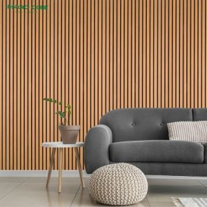 China Wall Decorative Acoustic Acupanel Wood Veneer Mdf Perforated Acoustic Panel on sale