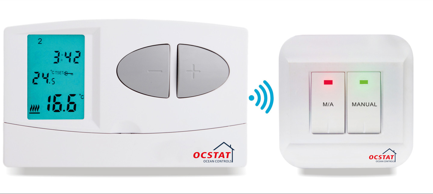 Wireless Digital Electric Heat Thermostat RF CE LVD ROHS Certification