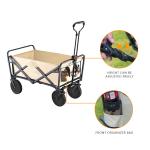 Compact Folding Wagon Cart Adjustable Collapsible Wagon For Outdoor Camping