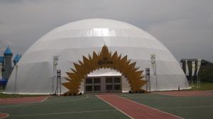 China Snow White Transparent Large Dome Tent Diameter 30m For Road Show factory