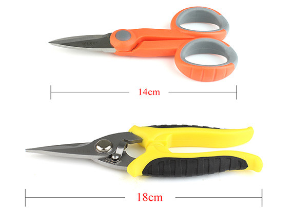 PON Fiber Optic Kevlar Cutter Scissor Shears For Cables 14 cm Orange