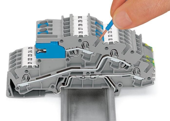 WAGO Din Rail Mounted Terminal Blocks For Multi Layer Electrical Installation