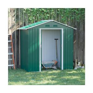 China Steel Double Sliding Door Storage Shed AJUNION Metal Garden Shed Tool House for Storage factory