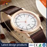 wholesale Pu watch Round dial alloy case quartz watch fashion watch concise