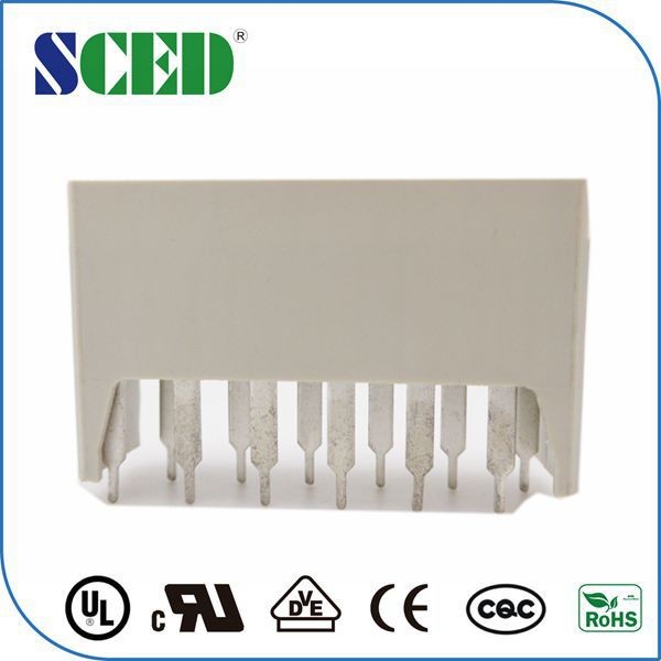 Spacing 7.62mm Barrier Terminal Block Grey Color 3 - 20P Number Of Contact Screw
