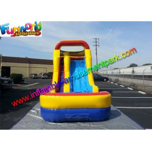 1000D PVC Tarpaulin Mini Inflatable Water Slide , Inflatable Wet Slides