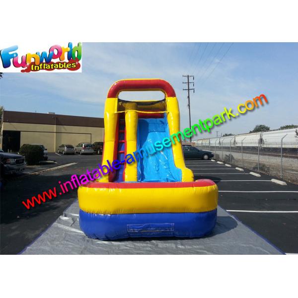 China 1000D PVC Tarpaulin Mini Inflatable Water Slide , Inflatable Wet Slides factory