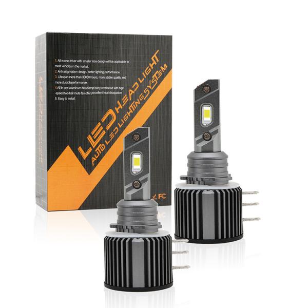 China ODM Faros Focos Luc H15 Led Headlight Bulb 8000Lm For Car Halogen Led Head Light factory