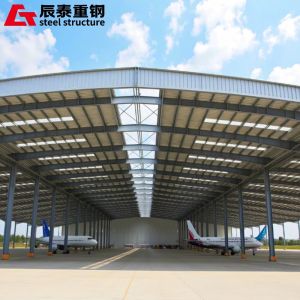 China Q355 Q235 Prefab Metal Airplane Hangar Industrial Steel Warehouse Construction on sale