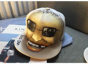 China Wholesaler 100%Cotton Sport&amp;golf caps Unique hand-drawing design hiphop snapback hat for Adult blank cap size 58-62cm factory