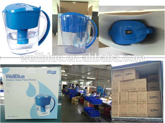 Hot selling Alkaline Water Pitcher with 1 Filters No BPA