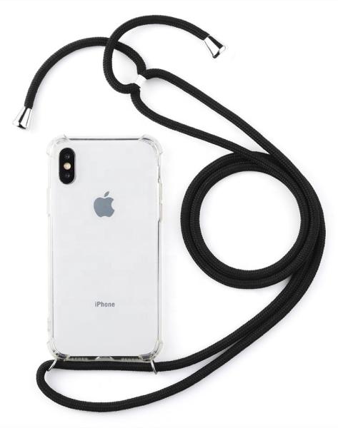 Transparent TPU PC Acrylic Crossbody Strap Mobile Phone Case Iphone X Xs Sports